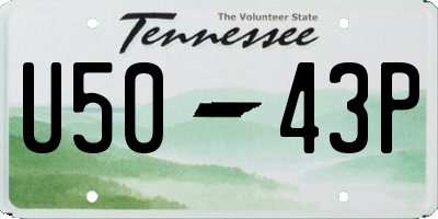 TN license plate U5043P