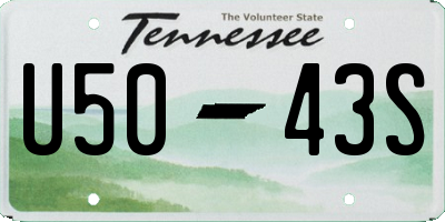 TN license plate U5043S