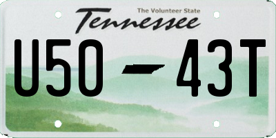 TN license plate U5043T