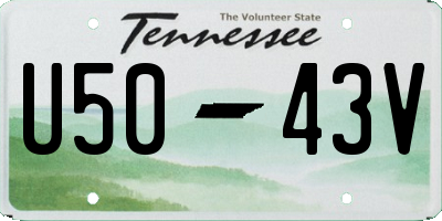 TN license plate U5043V