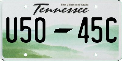 TN license plate U5045C