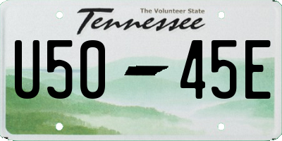 TN license plate U5045E
