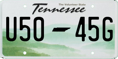 TN license plate U5045G