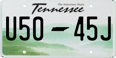 TN license plate U5045J
