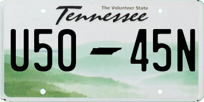 TN license plate U5045N