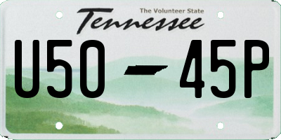 TN license plate U5045P