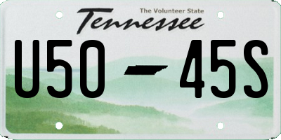 TN license plate U5045S