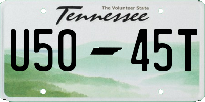 TN license plate U5045T