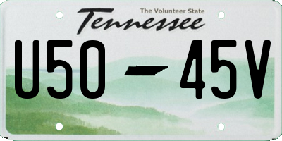 TN license plate U5045V