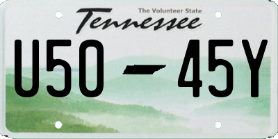 TN license plate U5045Y