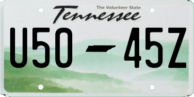TN license plate U5045Z