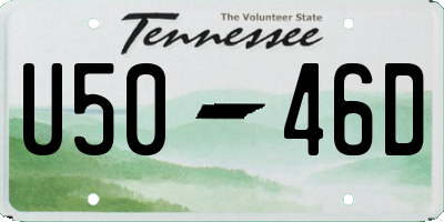 TN license plate U5046D
