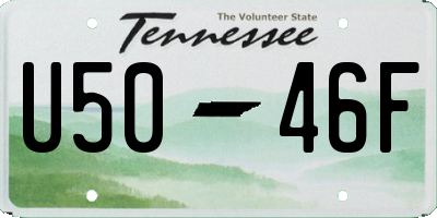 TN license plate U5046F