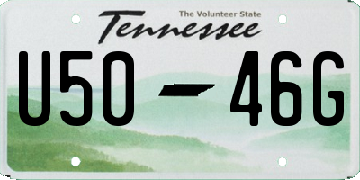 TN license plate U5046G
