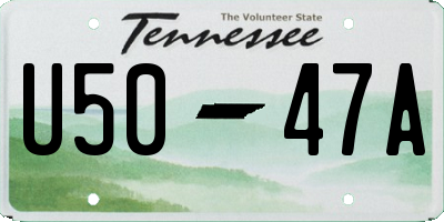 TN license plate U5047A