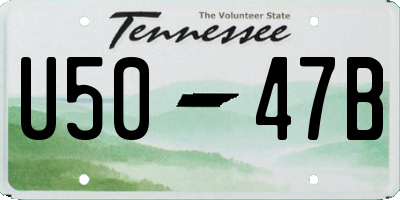 TN license plate U5047B