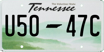 TN license plate U5047C