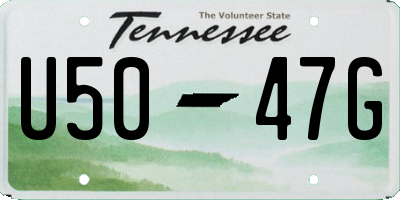 TN license plate U5047G
