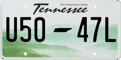 TN license plate U5047L