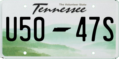 TN license plate U5047S