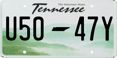 TN license plate U5047Y