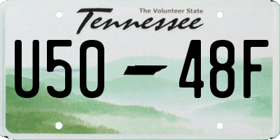 TN license plate U5048F