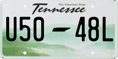 TN license plate U5048L