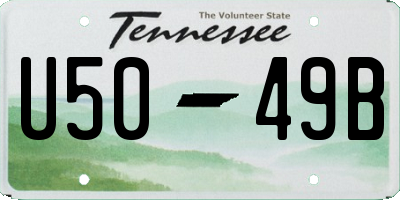TN license plate U5049B
