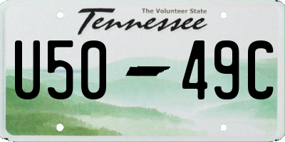 TN license plate U5049C