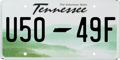 TN license plate U5049F