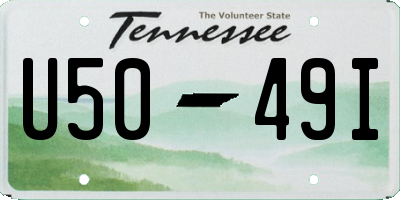 TN license plate U5049I