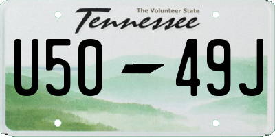 TN license plate U5049J