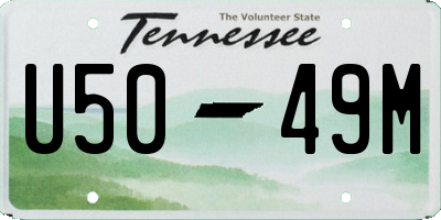 TN license plate U5049M