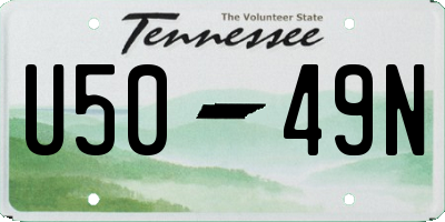 TN license plate U5049N