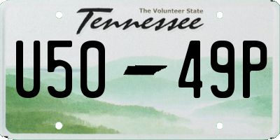 TN license plate U5049P