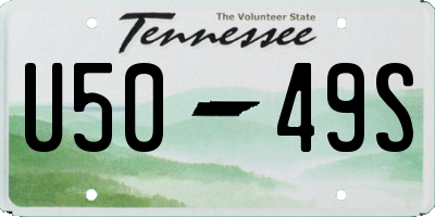 TN license plate U5049S