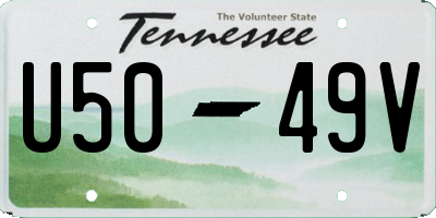 TN license plate U5049V