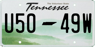 TN license plate U5049W