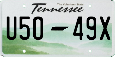 TN license plate U5049X