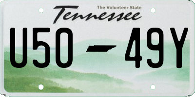TN license plate U5049Y