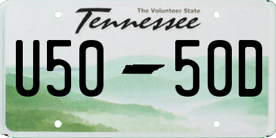 TN license plate U5050D