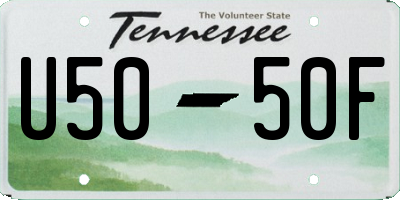 TN license plate U5050F