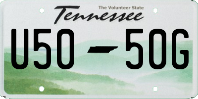 TN license plate U5050G