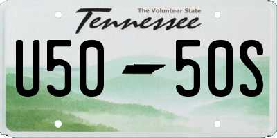 TN license plate U5050S