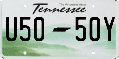 TN license plate U5050Y