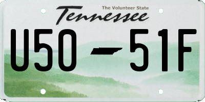 TN license plate U5051F