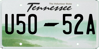 TN license plate U5052A