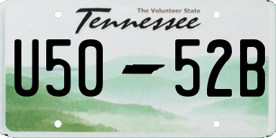 TN license plate U5052B
