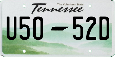 TN license plate U5052D