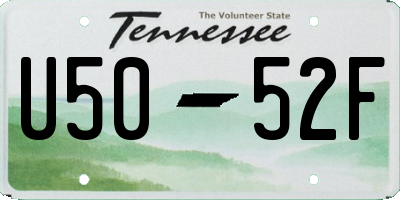 TN license plate U5052F